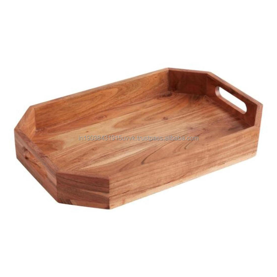 Household Office Useful Water Glass Serving Wooden Tray Supply With Standard Box Packed Super Selling 100% Natural Wood Tray