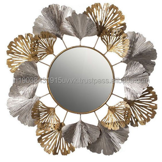 Perfect Selfie Mirror By Amaz Exports Online High Selling Round Frame Amazing Mirror With Metal Border Gold Coated