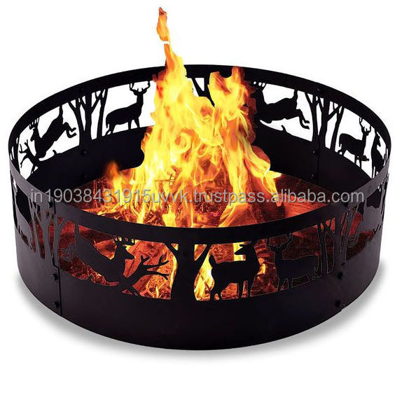 Outdoor Supplies Fire Pot Latest Modern Designing Cutting Desingng New Black antique Fire Pits Fire Covering Portion Iron Pot