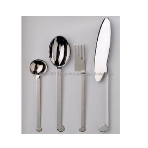 Italian latest Style cutlery Set With LID Abstract Pattern printed Thin Flatware Set Silverware For Hotel And Restaurant