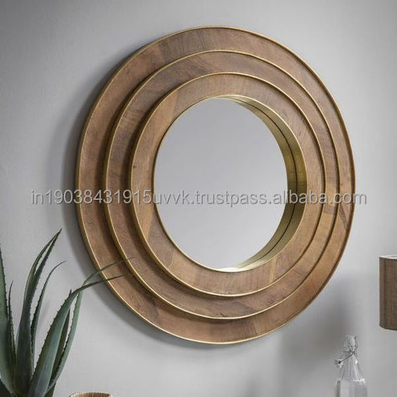 Perfect Selfie Mirror By Amaz Exports Online High Selling Round Frame Amazing Mirror With Metal Border Gold Coated