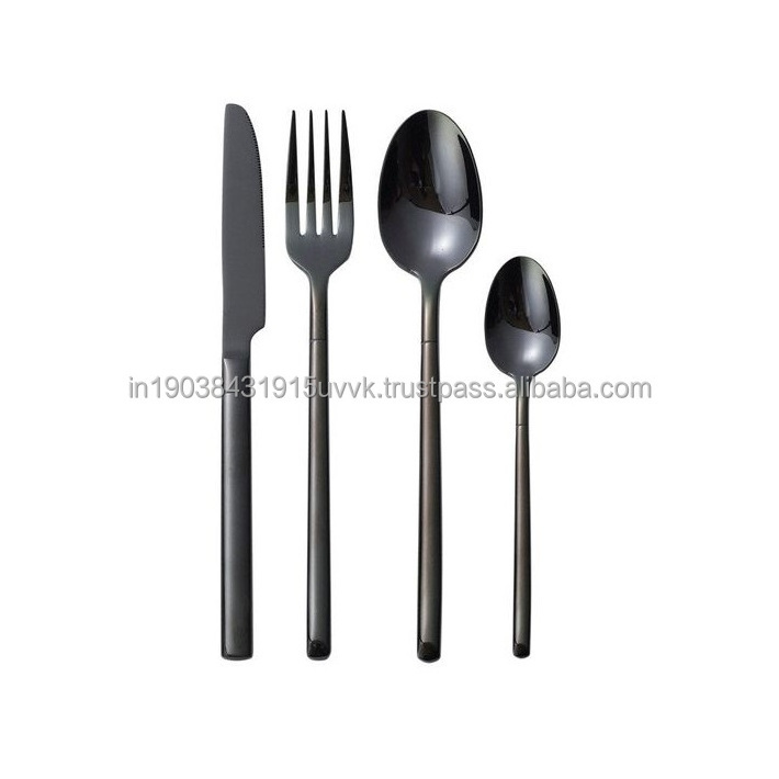 Great Selling Top Quality Cutlery Sets Gold And Blue Classical Flatware High Demanded For Italian Restaurants