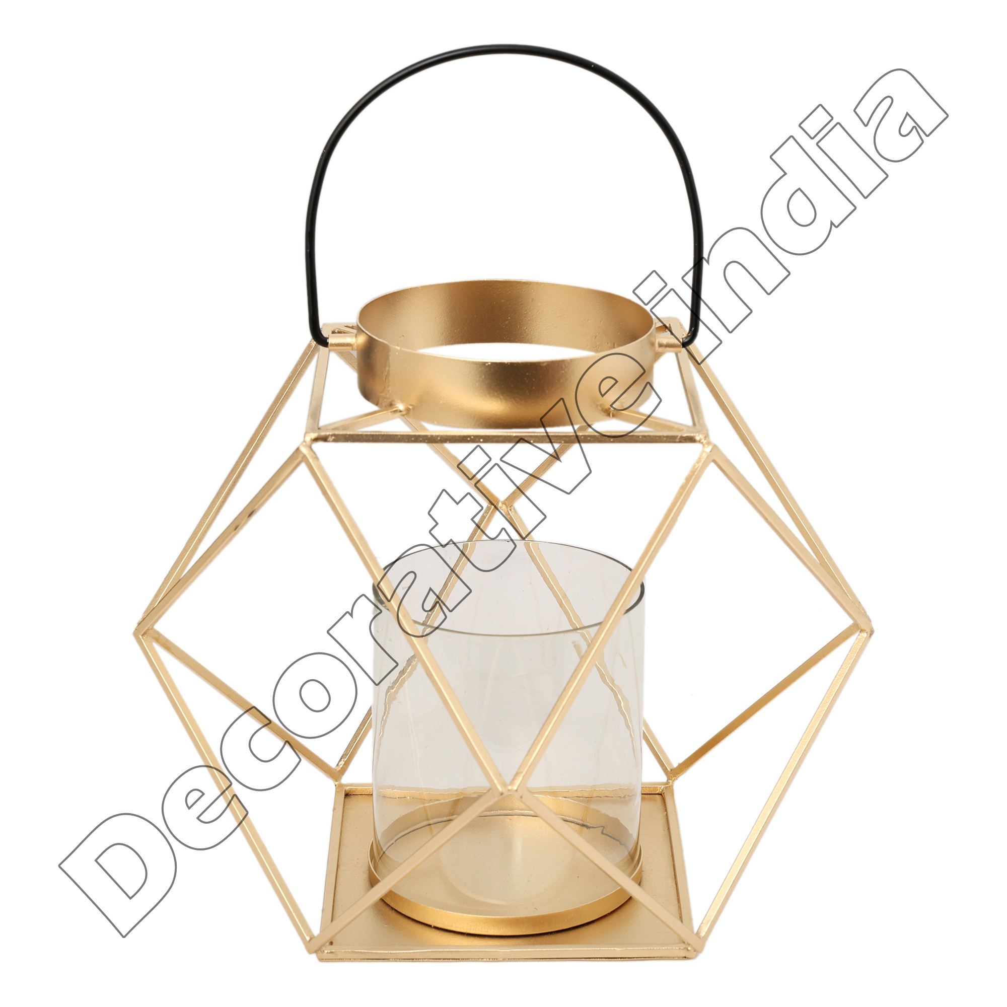 Wholesale Outdoor Garden Home Table Decor Wood Hanging Candle Lantern Decoration Metal Hanging Hurricane Lantern