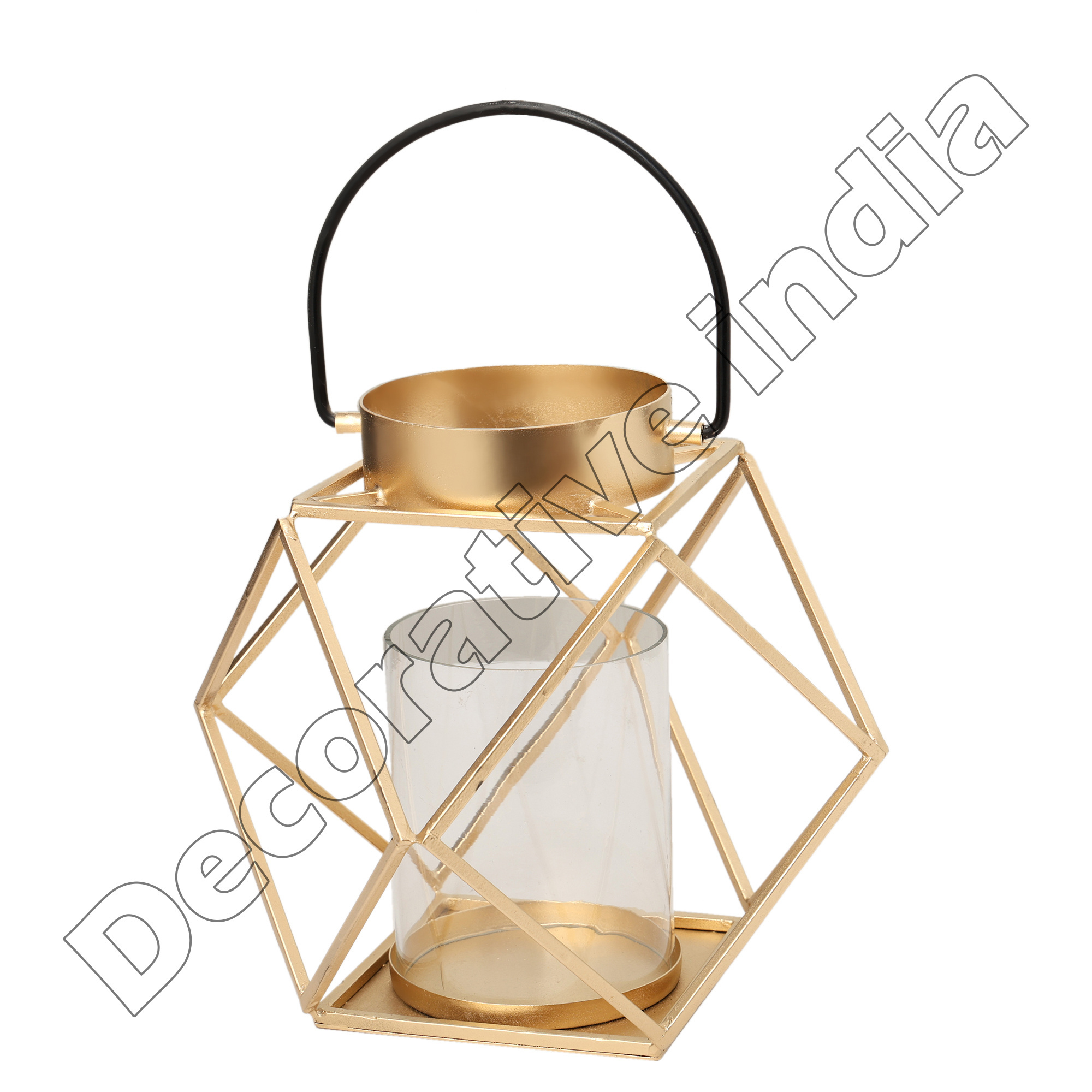 Wholesale Outdoor Garden Home Table Decor Wood Hanging Candle Lantern Decoration Metal Hanging Hurricane Lantern