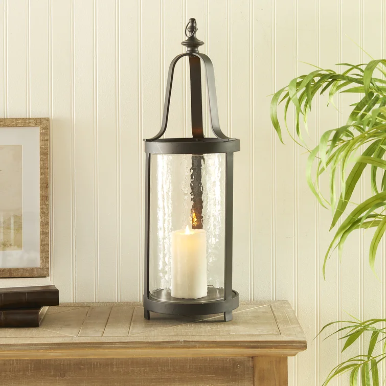 Modern Design Metal Tabletop Lantern for Office and Home Improvement Stylish Living Room