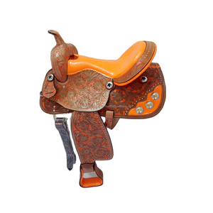 Western Leather Horse Barrel Saddle