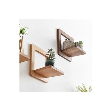 Trending Customized Color Wooden Wall Shelf with Modern Style Wall Hanging & Natural finishing at Wholesale Price