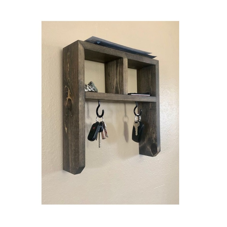 Solid Wood Piano Coat Rack Wall Mounted Handmade Coat Hat Hanger Backpack Holder