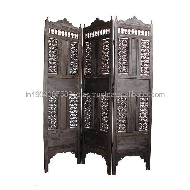 Brown Decorative Wall Divider Bedroom Living Room Game Room  MDF Carved Wooden Designing  Adding Stylish Decoration