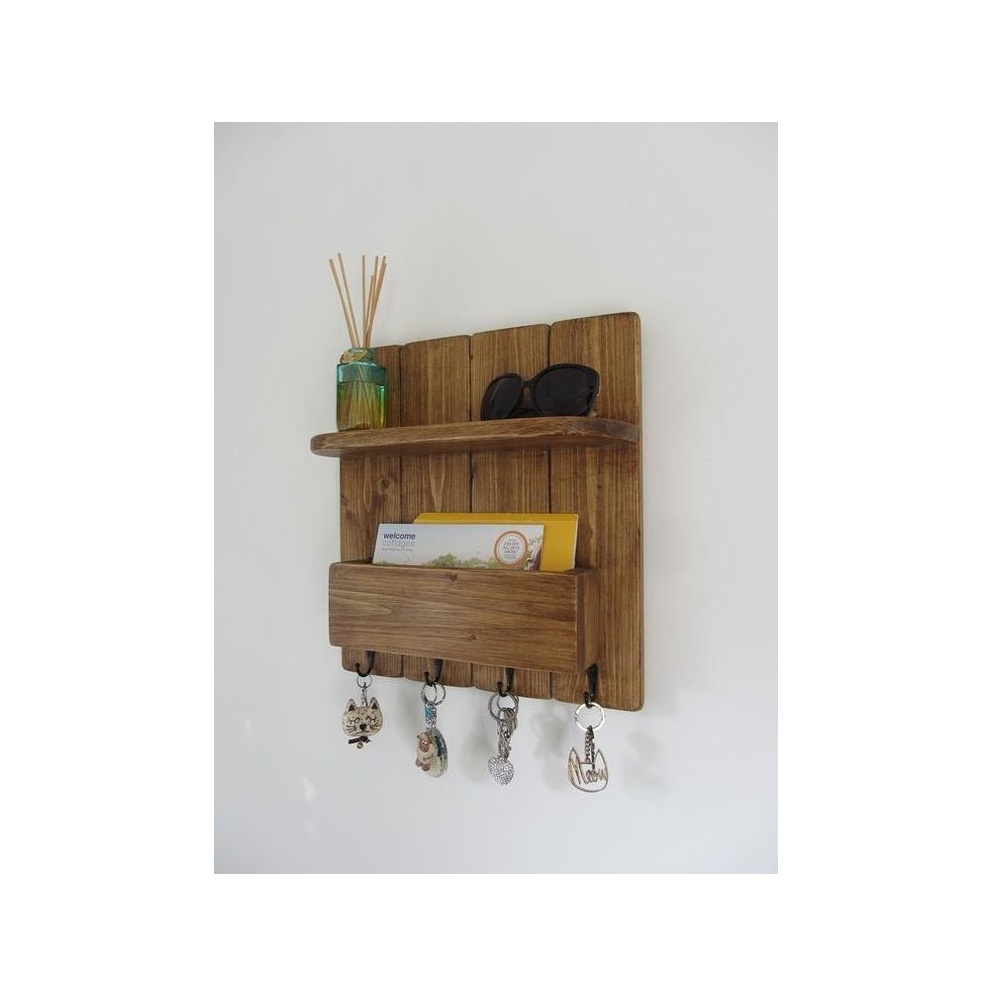 Solid Wood Piano Coat Rack Wall Mounted Handmade Coat Hat Hanger Backpack Holder