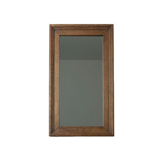 Top Garde Wooden Mirror Frames With Burnt Natural Finishing Rotor Design MDF Mirror Frames For Wall Decoration