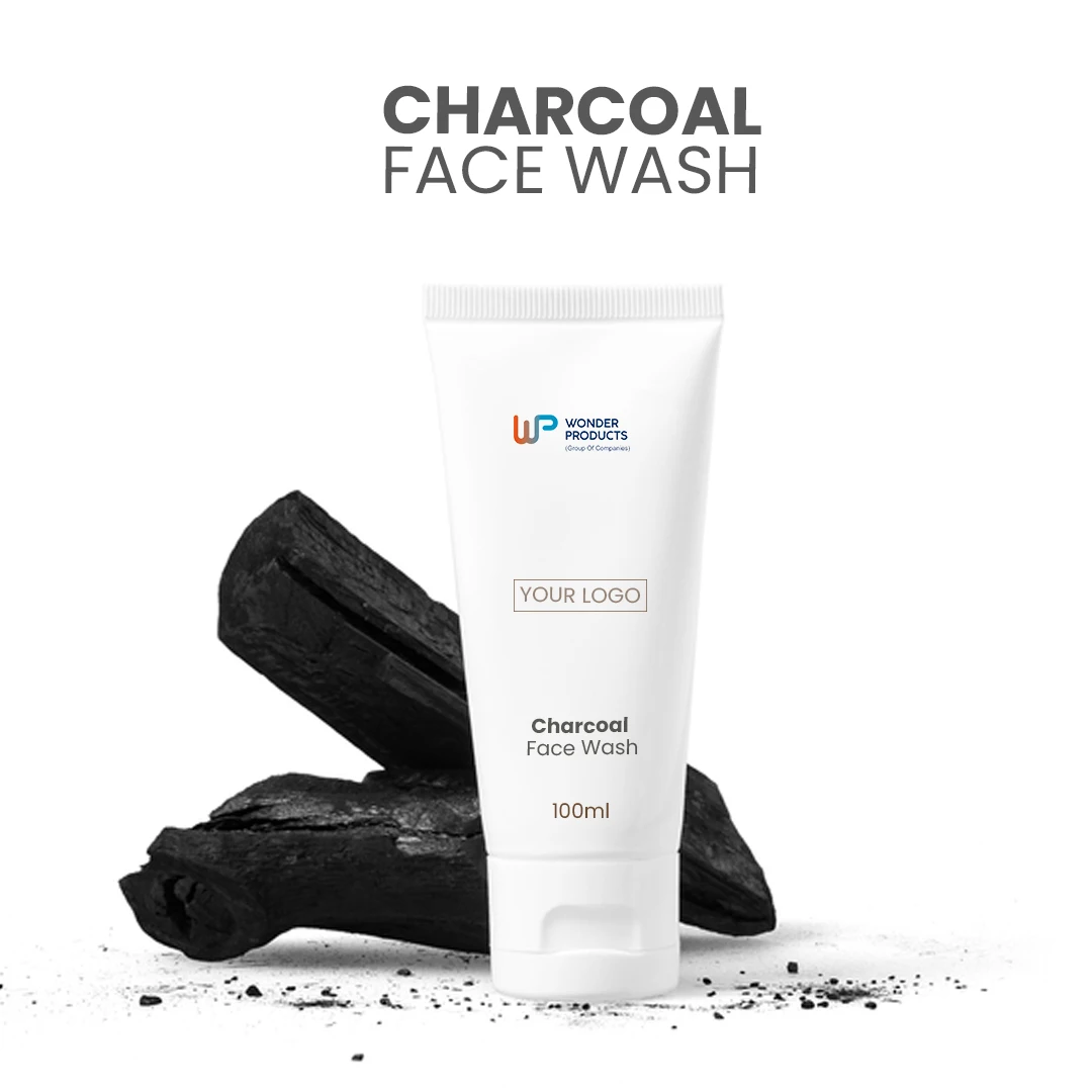 OEM/ODM Hot Sell 2023 Charcoal Face Wash with Pure Organically Made 100ML Pack Customized Logo Available Charcoal Face Wash