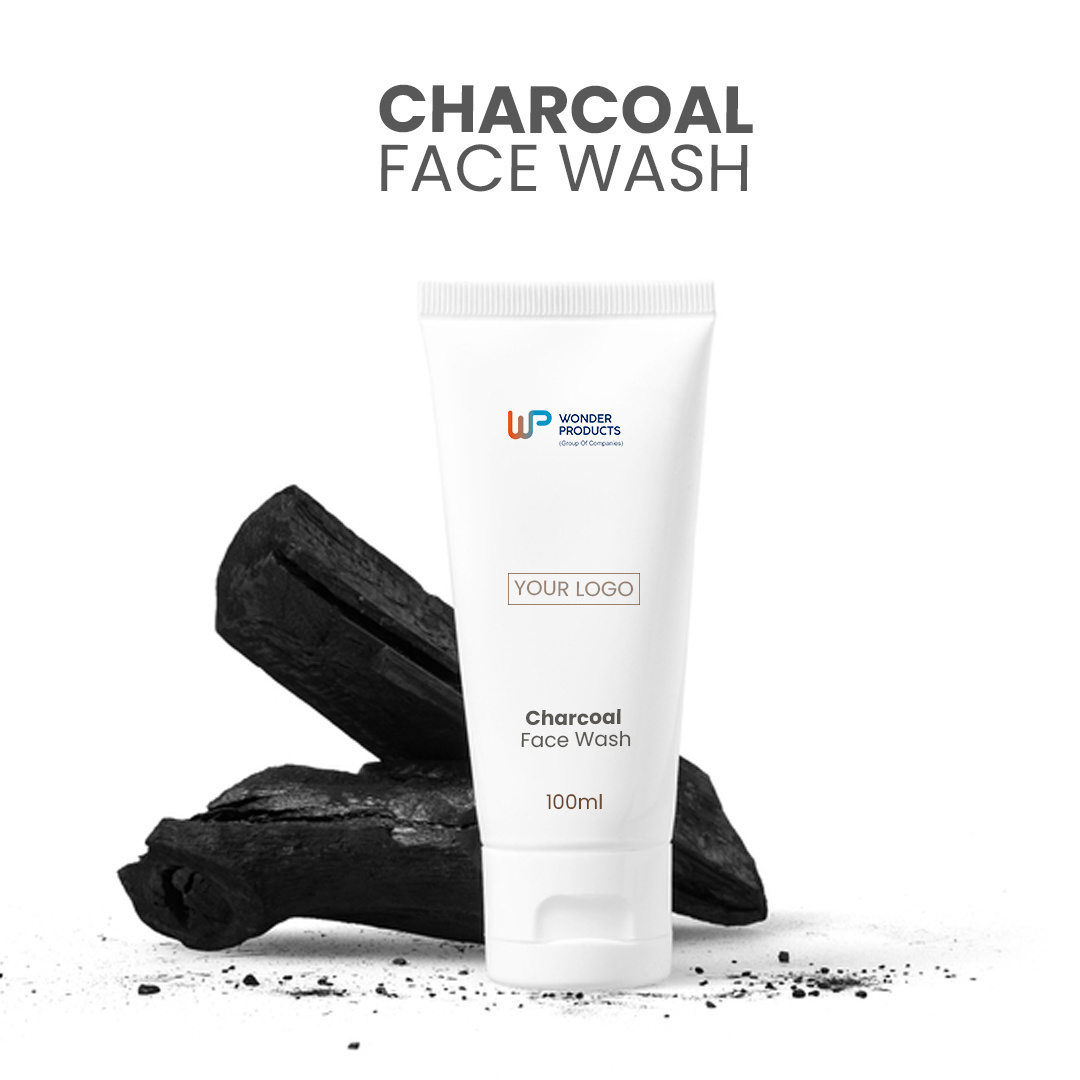 Hot Sell 2023 Charcoal Face Wash with Pure Organically Made 100ML Pack Customized Logo Available Charcoal Face Wash