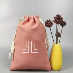 Custom Printing Round Cotton Linen Canvas Gift Drawstring Dust Bag Canvas Cotton Drawstring Bag