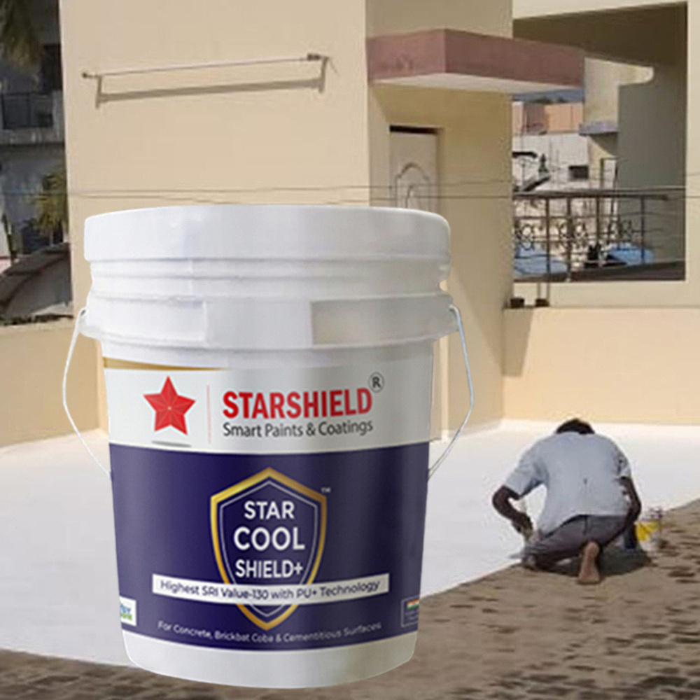 Star Cool Shield Plus High Albedo Paint  High Aledo Coating Highest SRI Paint Highest SRI Value-130 Energy Saving Coating