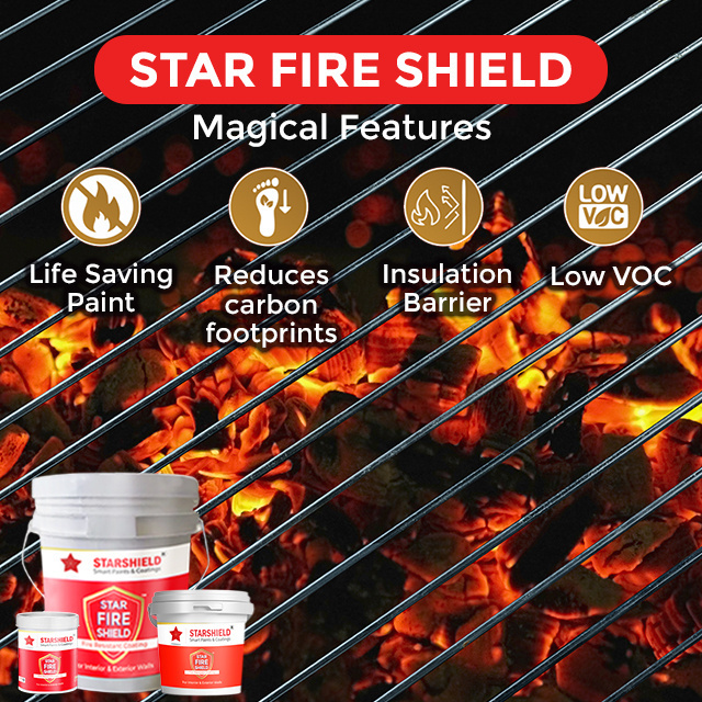 Private Label Star Fire Shield OEM Resistant Coating with Water-Based Semi-Glossy Finish Acrylic Material Spray Application