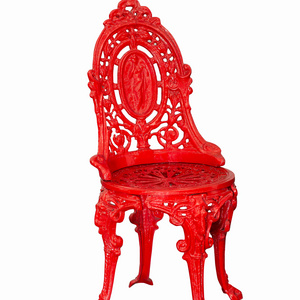 Decorative Garden Chair  with  Cast Iron Frame  Perfect for Gardens  Patios and Porches  Enhance Your Outdoor Living Space