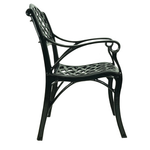 Decorative Gray Garden Chair  with  Cast Iron Frame  Perfect for Gardens  Patios and Porches  Enhance Your Outdoor Living Space