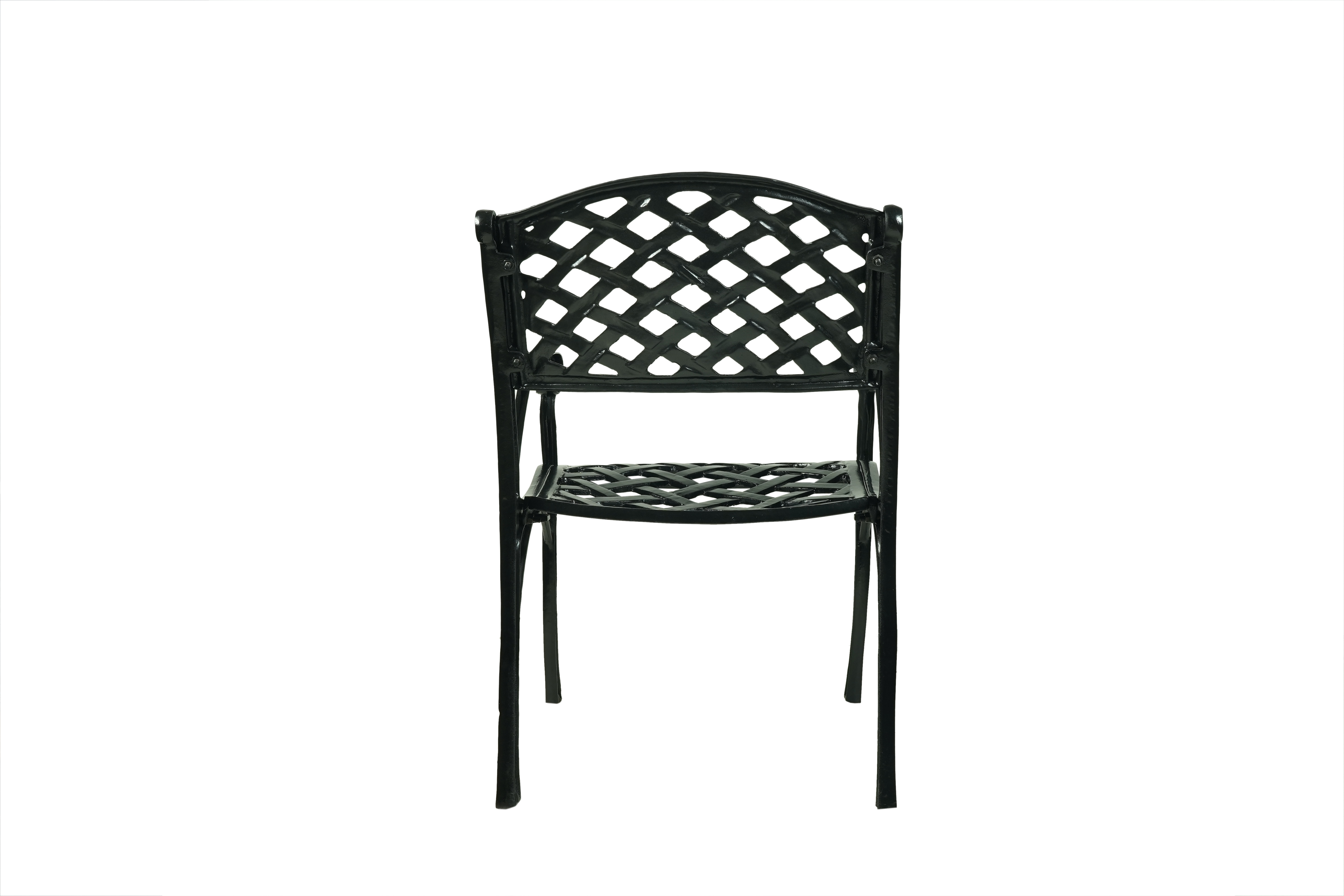 Decorative Gray Garden Chair  with  Cast Iron Frame  Perfect for Gardens  Patios and Porches  Enhance Your Outdoor Living Space