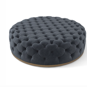 Elegant Tufted Circle Ottoman Premium Quality Handcrafted Stylish Addition For Home And Hotel Unique Design Ottoman