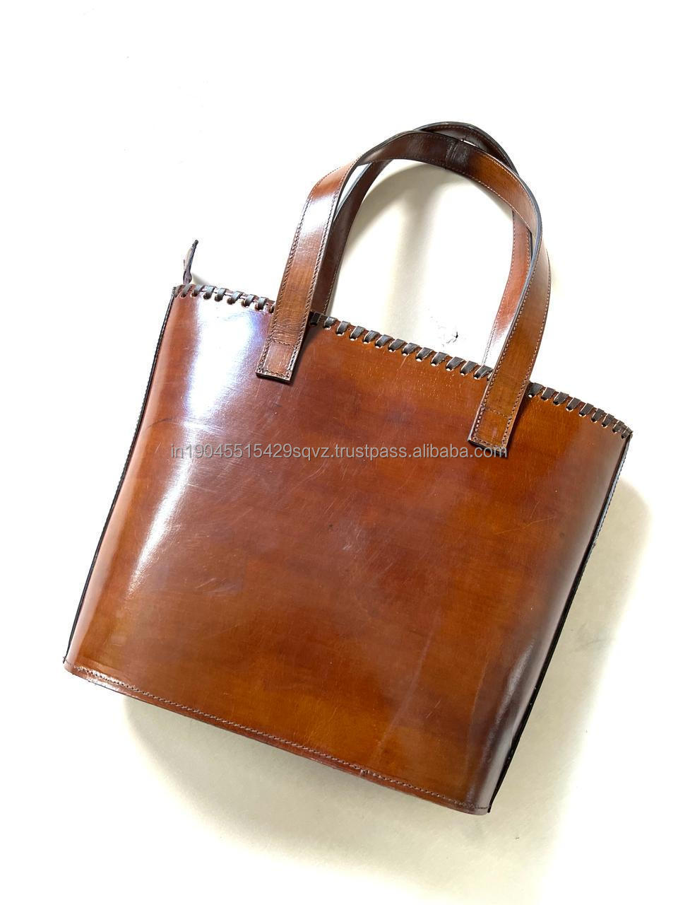 TOOLING LEATHER GENTLE WOMEN TOTE BAG WITH HANDLE AND  WEAVING DESIGNS LEATHER BAG TOTE BAG COWHIDE LEATHER CARVING FRONT POCKET