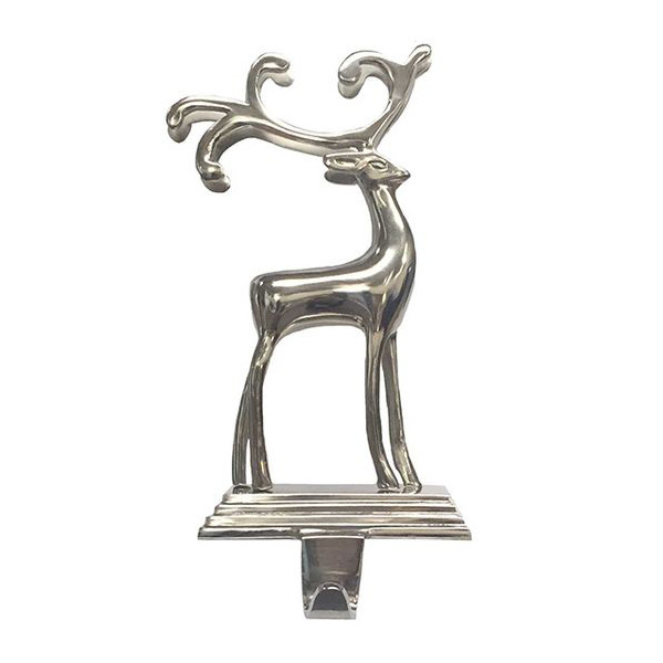 Hot Selling Deer Design Stocking Hanger Holder Excellent With Gold Silver Color Festive  And Christmas Decorative Accessories