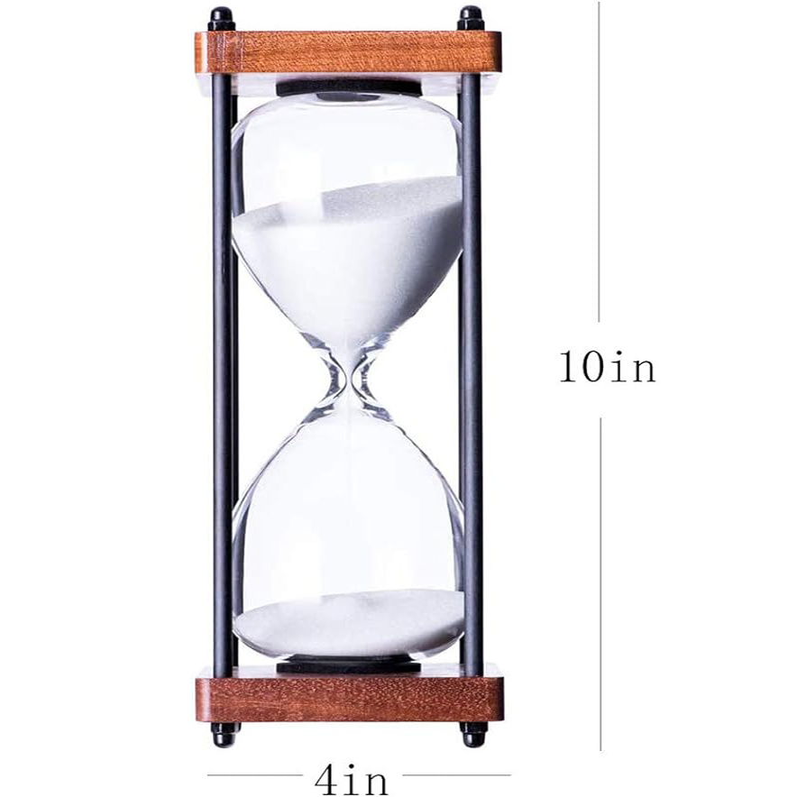 Wood Sand Timer Brown Wooden 30/45/60 Minute Sandglass Timer for  Classroom Kitchen Restaurant Office Living Room Decor