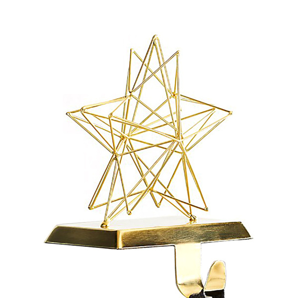 Wholesale Multi Design Metal Stocking Holder Excellent With Gold Color Festive Party And Christmas Decorative Accessories