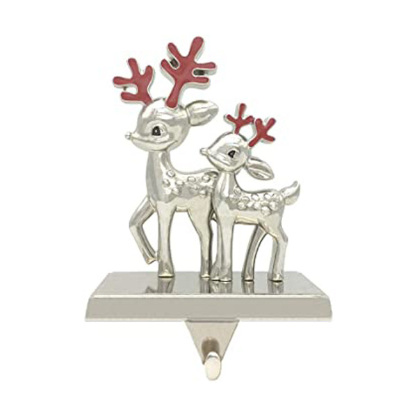 Hot Selling Deer Design Stocking Hanger Holder Excellent With Gold Silver Color Festive  And Christmas Decorative Accessories