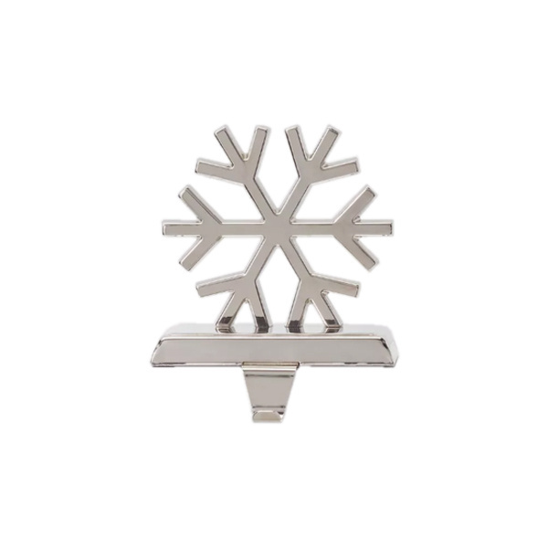 Traditional Design Snowflake Stocking Hanger Holder Excellent With Gold Color Festive Party And Christmas Decorative Accessories