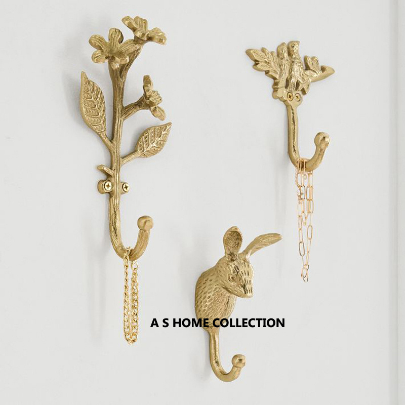 metal crafted animal deer antler birds wings new style high quality wall arts decorative jacket hooks and hangers