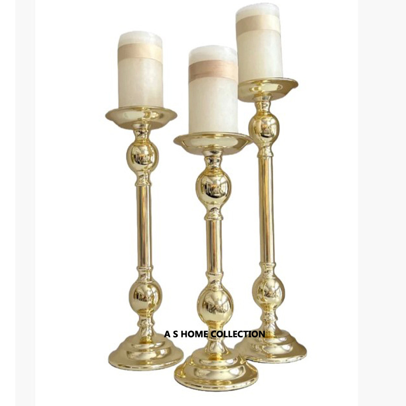 decorative metal golden palm tree design unique shape wedding and home decoration candle stick candle holder