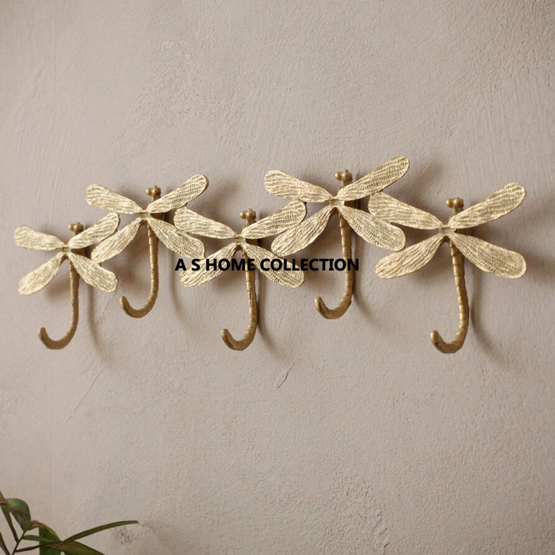 metal crafted animal deer antler birds wings new style high quality wall arts decorative jacket hooks and hangers