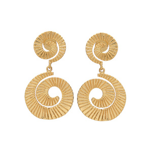 Reliable Conch Shell Design Earring Jewellery Happy Mood Stud Drop Earring Gold Plated Jewellery