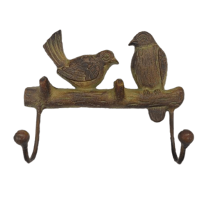 Cast Iron Bird Design Natural Finishing Wall Hook Cast Iron Minimal Design Hook Wall Key Hanger & Organizer Rustproof