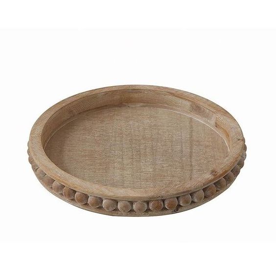 Set of 2 Antique Wooden Bowls High Quality Dessert Decorative Tray Multipurpose Utility Kitchenware Wholesale Price