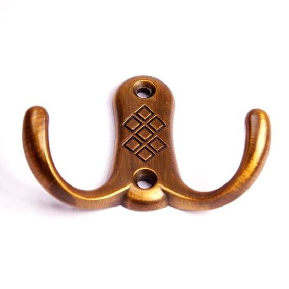 Round Nob Design Brass Antique Wall Hook Aluminium Metal Finishing Minimal Design Hook Wall Hanger Coat Hook