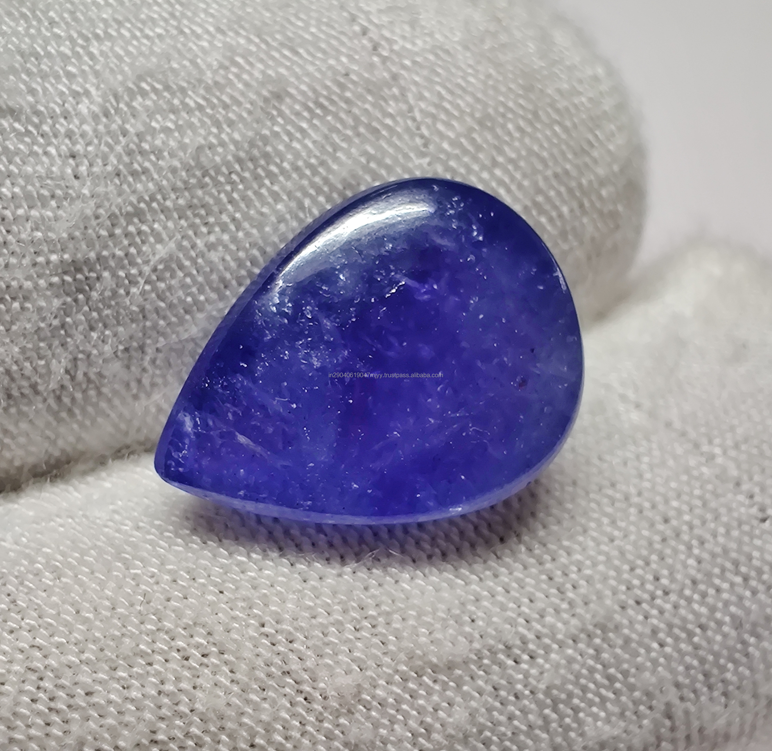 Natural Blue Pear Shape Tanzanite Cabochon Top Quality Tanzania Loose Gemstone for Amazing Pendant Jewelry