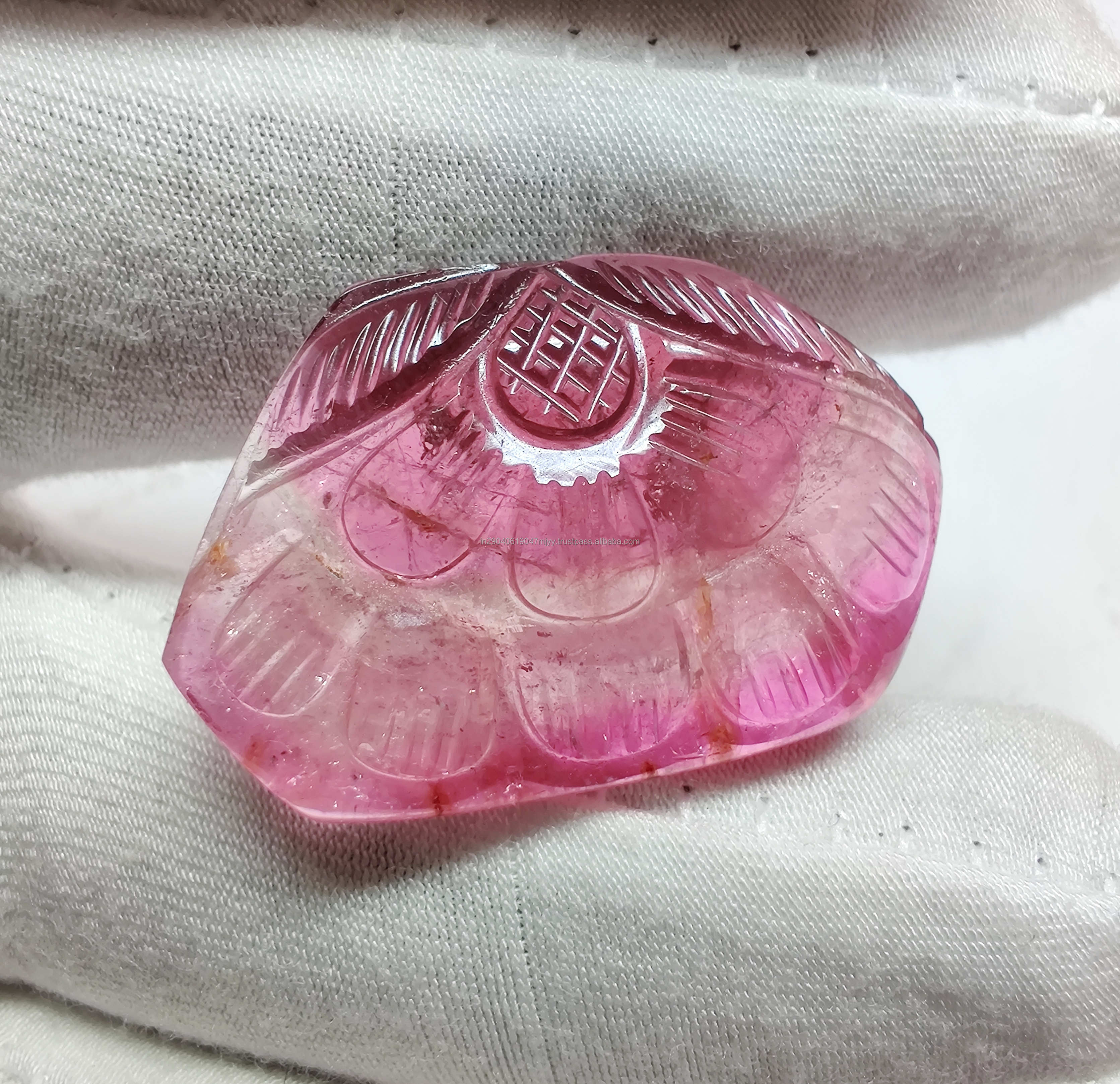 Natural Pink Tourmaline Gemstone Carving Pair Fancy Shape Hand Carved Stone for Best Quality Jewelry