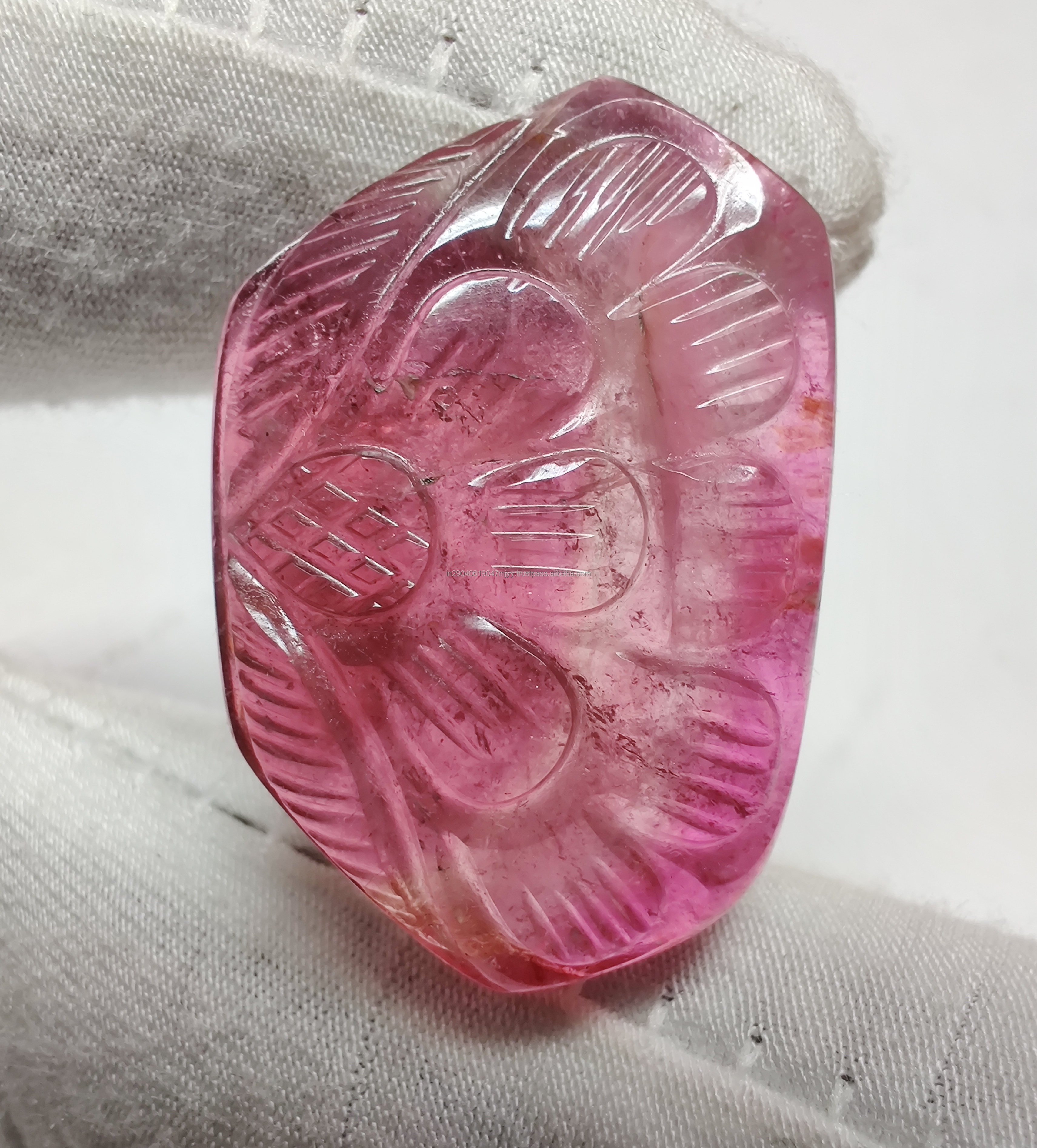 Natural Pink Tourmaline Gemstone Carving Pair Fancy Shape Hand Carved Stone for Best Quality Jewelry