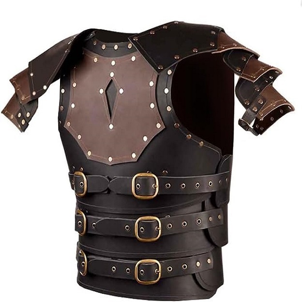 Medieval Chest Armor Viking Warrior Adjustable Leather Armour Breastplate Costume for Party Halloween Cosplay