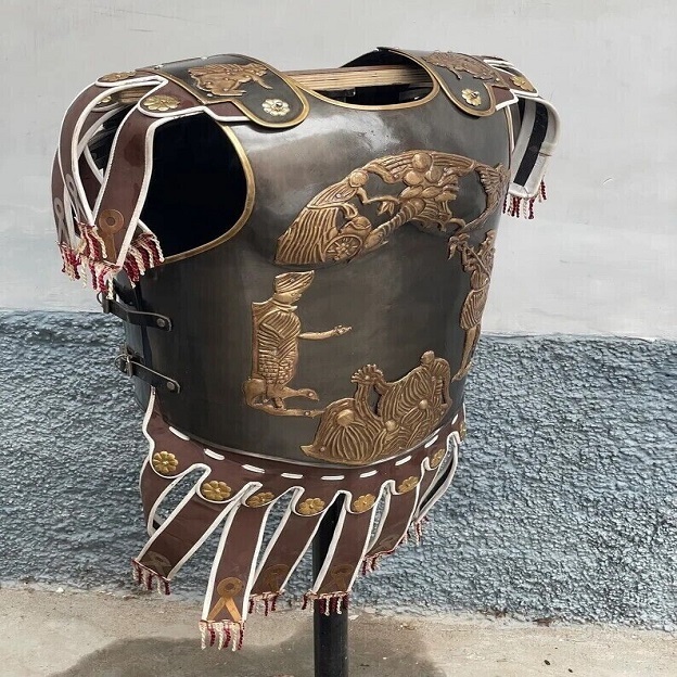 Medieval Roman Muscle Cuirass Armor Knight Breastplate with Skirt & Shoulder