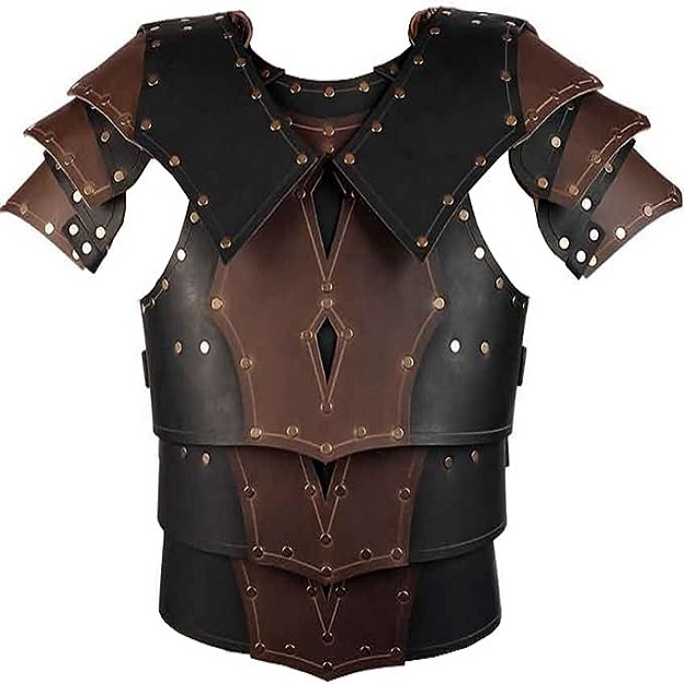 Medieval Chest Armor Viking Warrior Adjustable Leather Armour Breastplate Costume for Party Halloween Cosplay