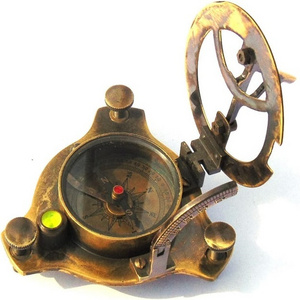 BEST QUALITY Nautical West London Antique Brass Sundial Compass 2.5 Inch RJ HANDICRAFT STORE