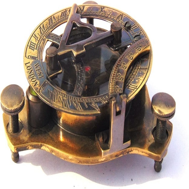 BEST QUALITY Nautical West London Antique Brass Sundial Compass 2.5 Inch RJ HANDICRAFT STORE