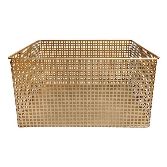 Modern Perforated  Metal Decorative Storage Basket