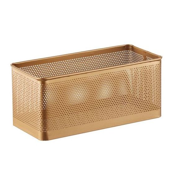 Modern Perforated  Metal Decorative Storage Basket