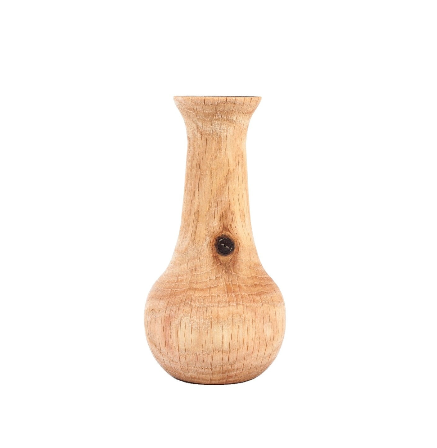 Premium Quality wood vase Handmade Elegant Style Hand Carved Antique Footed Vase For Decoration Wood Flower