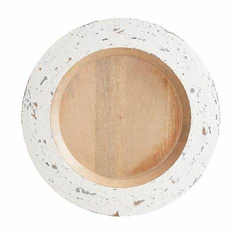 Wholesale Wood Charger plate Wood Tray Rectangular Plate Round Hotel Solid Wood charger plate handmade top sale