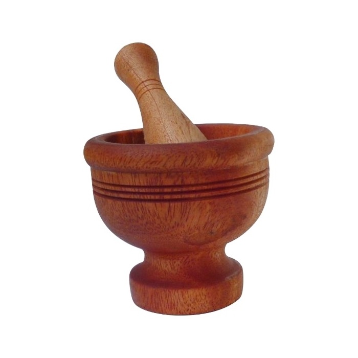 Acacia Wood Spice Herb Grinder Pill Crusher wood Handmade Mortar And Pestle Set Garlic Smasher High Quality Wholesale Item